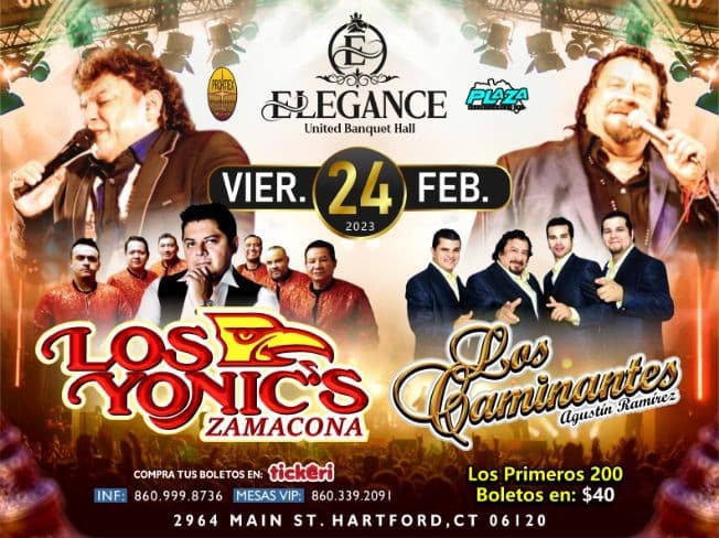 Event - LOS YONICS & LOS CAMINANTE en vivo en Hartford, CT!1 CANCELED!! - Hartford, Connecticut - 24 de febrero de 2023 | concert tickets