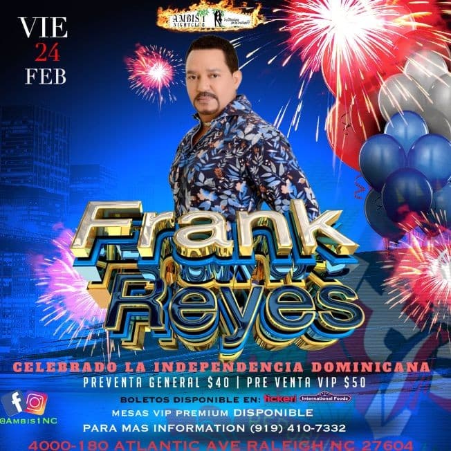 Event - FRANK REYES - Raleigh, North Carolina - February 24, 2023 | concert tickets