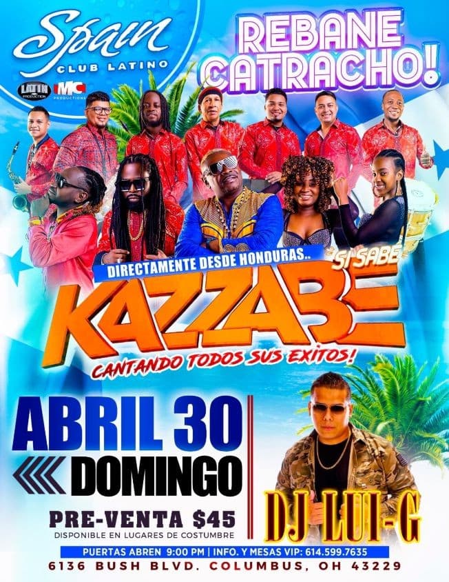 Event - KAZZABE SI SABE EN CONCIERTO ! COLUMBUS OHIO - Columbus, Ohio - April 30, 2023 | concert tickets