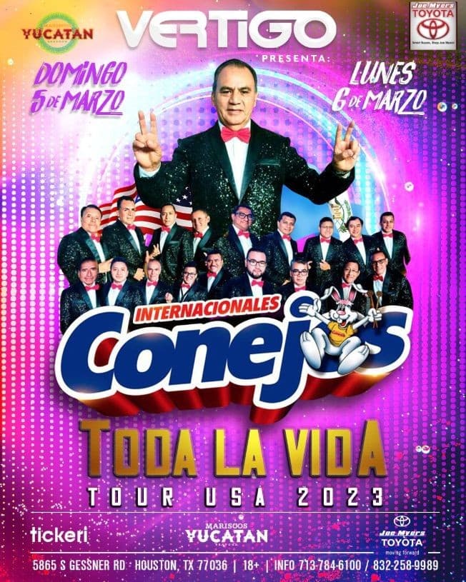 Event - INTERNACIONAL CONEJOS HOUSTON TX JJD - Houston, Texas - March 5, 2023 | concert tickets