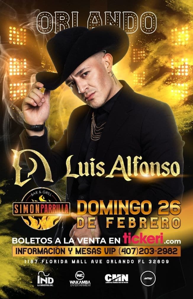 Event - SOLD OUT! LUIS ALFONSO EN CONCIERTO ! ORLANDO FLORIDA! SOLD OUT! - Orlando, Florida - February 26, 2023 | concert tickets