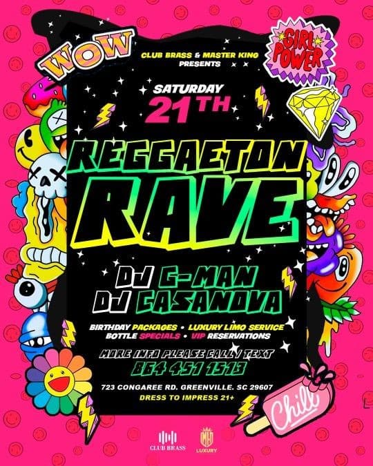 Event - REGGAETON RAVE - Greenville, South Carolina - 21 de enero de 2023 | concert tickets