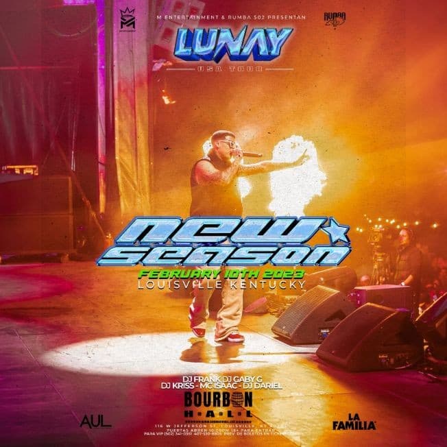 Event - LUNAY LIVE ! LOUISVILLE KENTUCKY . - Louisville, Florida - 10 de febrero de 2023 | concert tickets