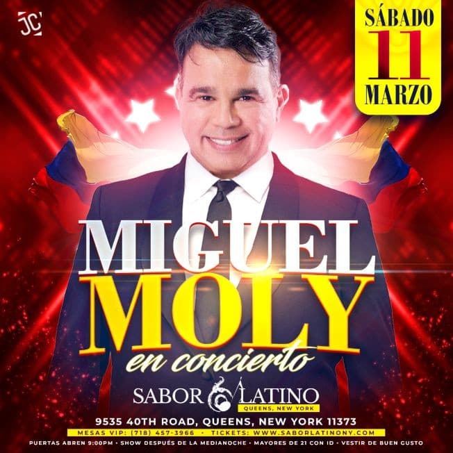 Event - MIGUEL MOLY ! NEW YORK - Queens, New York - March 11, 2023 | concert tickets