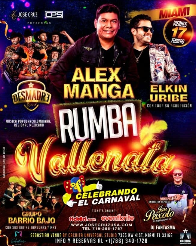 Event - Alex Manga En Miami - Miami, Florida - February 17, 2023 | concert tickets