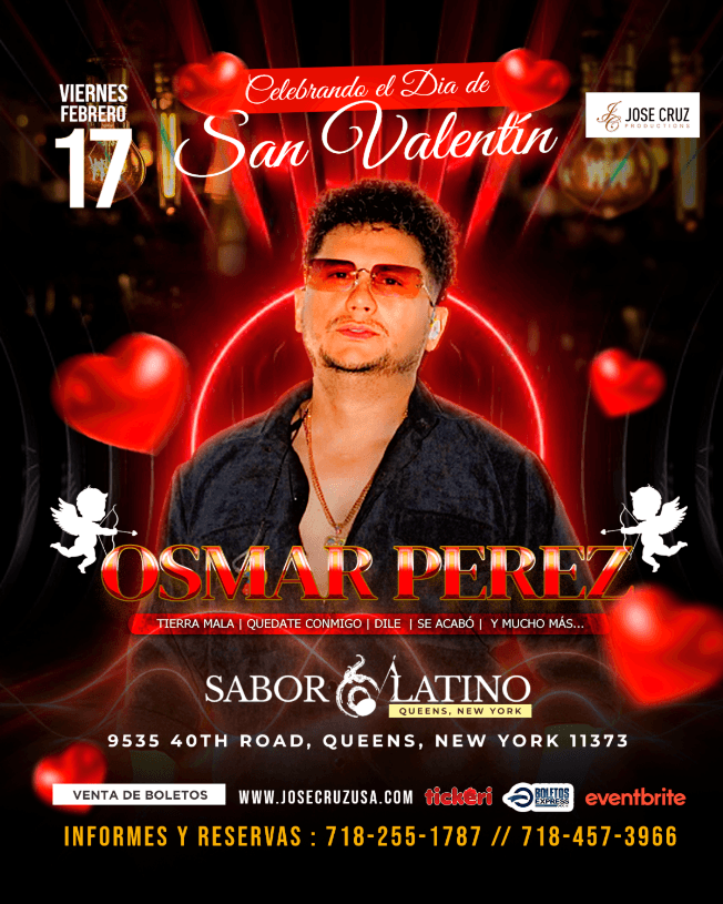 Event - 02-17-2023 OSMAR PÉREZ -  SABOR LATINO NY -  02-17-2023 - JCP - Queens, New York - February 17, 2023 | concert tickets
