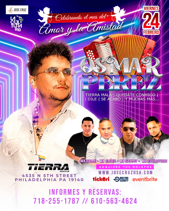 Event - 02-24-2023 OSMAR PEREZ EN PHILLY, PA - JCP - North Bergen, New Jersey - February 24, 2023 | concert tickets