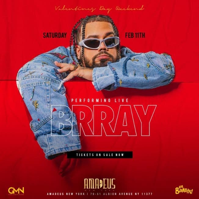 Event - Pre Super Bowl Weekend Brray Live At Amadeus Nightclub - Queens, New York - February 11, 2023 | concert tickets