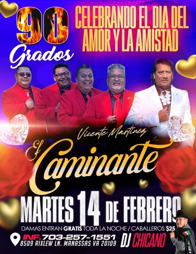Event - VICENTE MARTINEZ EL CAMINANTE  EN CONCIERTO !  MANASSAS VIRGINIA - Manassas, Virginia - February 14, 2023 | concert tickets