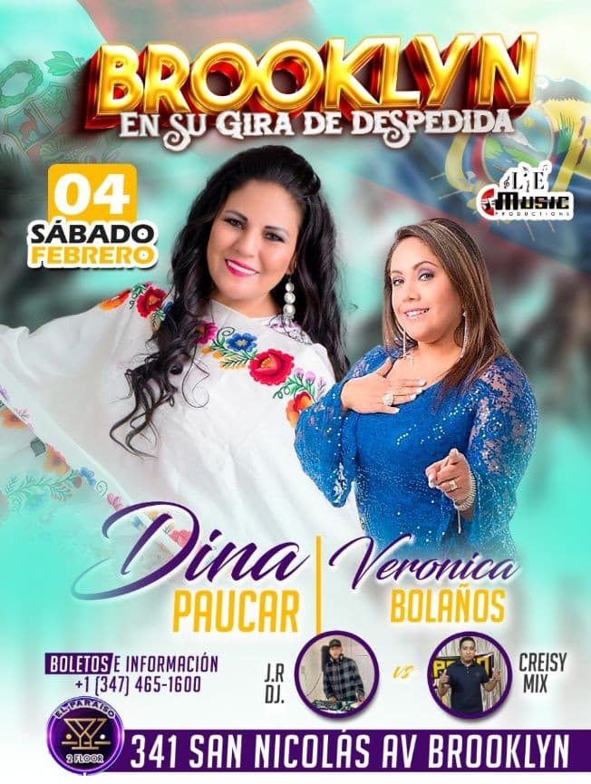 Event - DINA PAUCAR en BROOKLYN, NEW YORK - Brooklyn, New York - February 4, 2023 | concert tickets