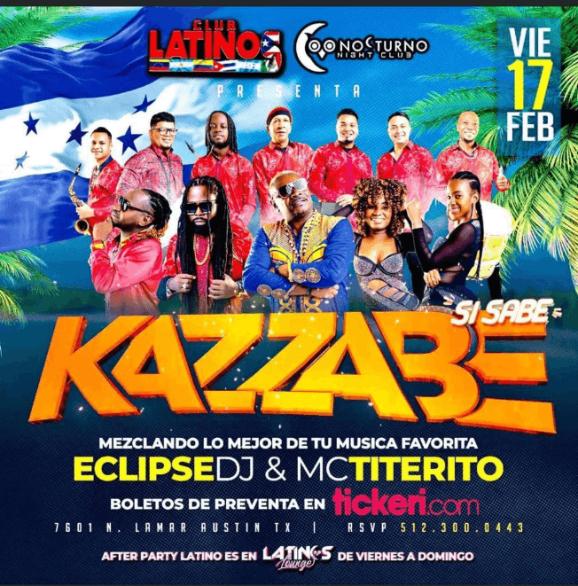 Event - KAZZABE SI SABE EN CONCIERTO ! AUSTIN TEXAS - CP - Austin, Texas - February 17, 2023 | concert tickets