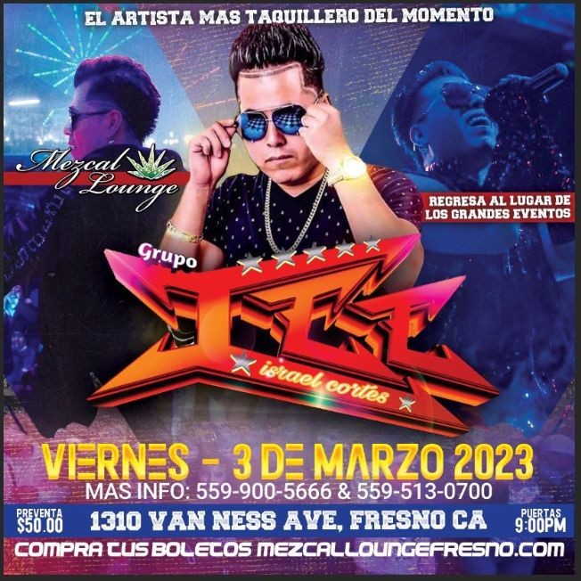 Event - GRUPO ICC  ISRAEL CORTES EN CONCIERTO ! FRESNO CALIFORNIA - Fresno, California - March 3, 2023 | concert tickets