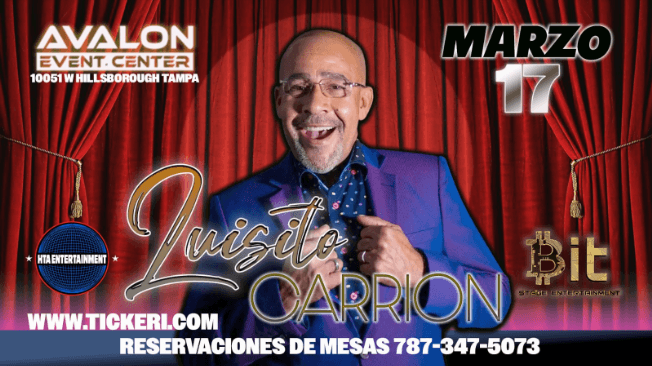Event - LUISITO CARRION EN CONCIERTO ! TAMPA FLORIDA - Tampa, Florida - March 17, 2023 | concert tickets