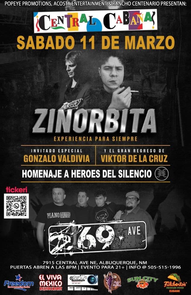 Event - Rock En Español @ Central Cabana Sabado 11 De Marzo - Albuquerque, New Mexico - March 11, 2023 | concert tickets