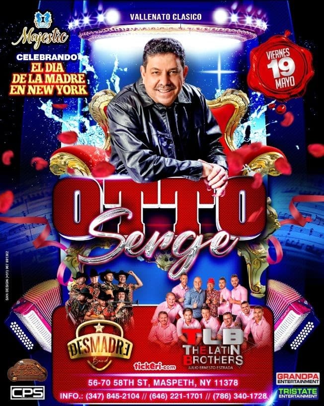 Event - OTTO SERGE EN NEW YORK - THE LATIN BROTHERS - EL DESMADRE BAND - maspeth, New York - May 19, 2023 | concert tickets