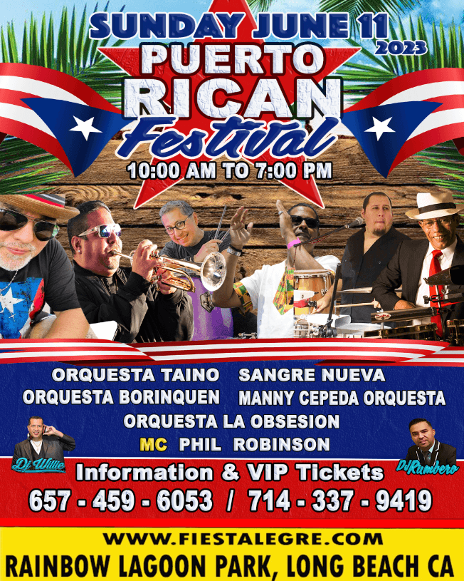 Event - PUERTO RICAN FESTIVAL EN LONG BEACH CALIFORNIA - Long Beach, California - June 11, 2023 | concert tickets
