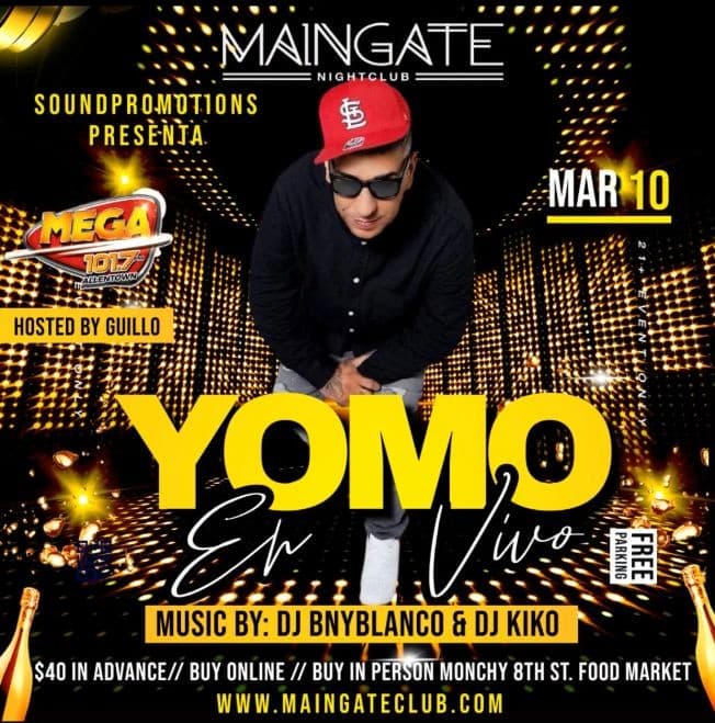 Event - YOMO en Vivo - Allentown, Pennsylvania - March 10, 2023 | concert tickets