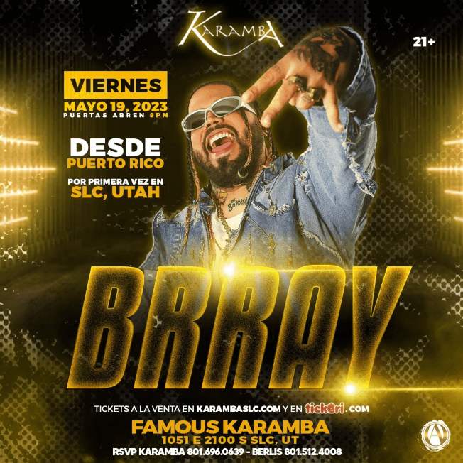Event - BRRAY EN CONCIERTO ! SALT LAKE CITY- POSPONED - Salt Lake City, Utah - May 19, 2023 | concert tickets