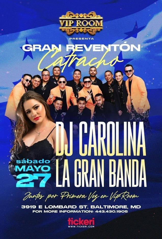 Event - DJ CAROLINA Y LA GRAN BANDA EN VIVO ! BALTIMORE MARYLAND - Baltimore, Maryland - May 27, 2023 | concert tickets