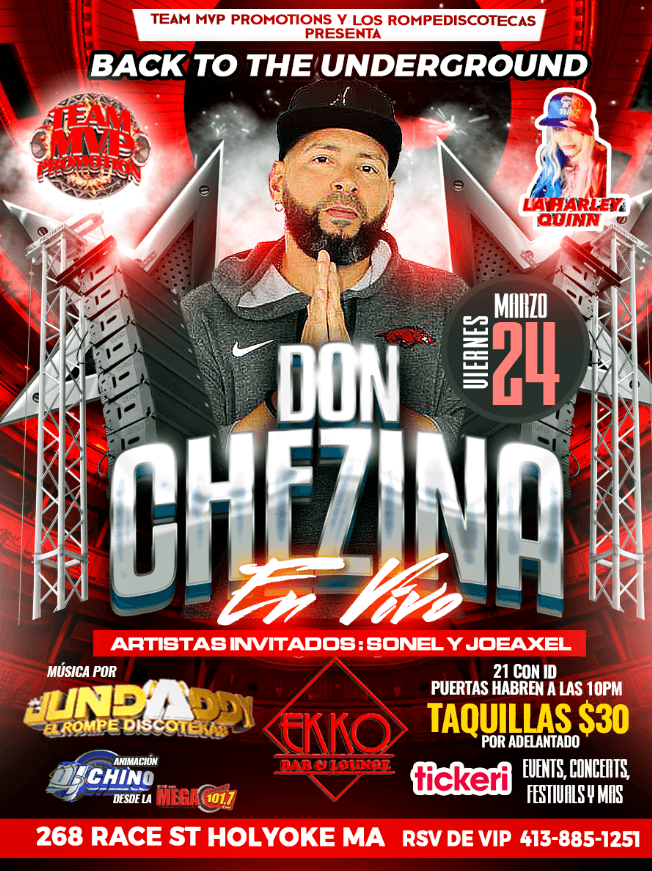 Event - DON CHEZINA EN VIVO - Holyoke, Massachusetts - March 24, 2023 | concert tickets