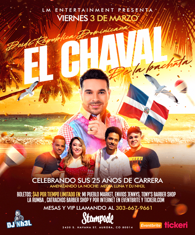 Event - El Chaval De La Bachata en Concierto - Aurora, Colorado - March 3, 2023 | concert tickets