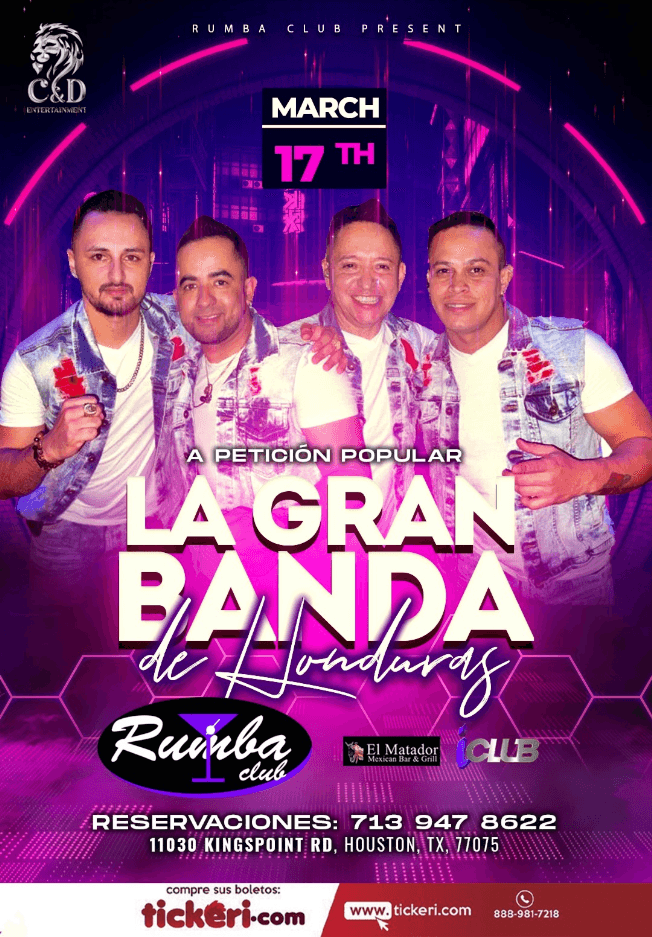 Event - LA GRAN BANDA DE HONDURAS EN VIVO ! HOUSTON TEXAS - Houston, Texas - March 17, 2023 | concert tickets