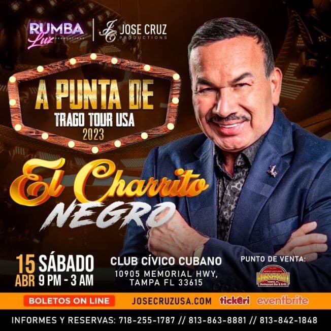 Event - 04-15-2023 EL CHARRITO NEGRO A PUNTA DE TRAGO TOUR EN TAMPA  JCP - Tampa, Florida - April 15, 2023 | concert tickets