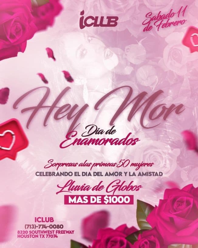 Event - HEY MOR DIA DE ENAMORADOS EN HOUSTON TEXAS - Houston, Texas - 11 de febrero de 2023 | concert tickets