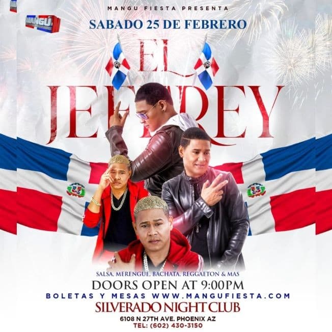 Event - Dominican Independence Fiesta con El Jeffrey & su Orquesta - Phoenix, Arizona - February 25, 2023 | concert tickets