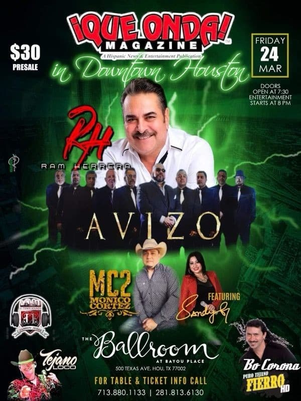 Event - Que Onda Magazine in Downtown Houston - Cypress, Texas - March 24, 2023 | concert tickets