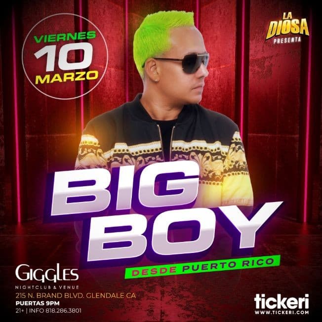 Event - BIG BOY EN LOS ANGELES - Glendale, California - 10 de marzo de 2023 | concert tickets