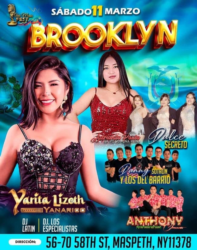 Event - YARITA LIZETH YANARICO en BROOKLYN,NY - Maspeth, New York - March 11, 2023 | concert tickets