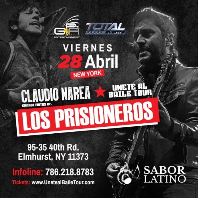 Event - UNETE AL BAILE TOUR   "LOS PRISIONEROS" GRANDES EXITOS**Show 12:00 am - Queens, New York - April 28, 2023 | concert tickets