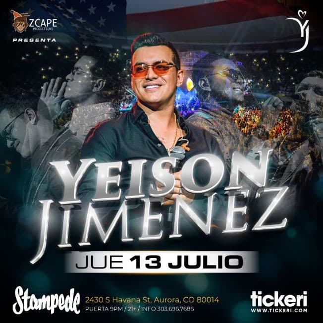 Event - YEISON JIMENEZ EN DENVER - Aurora, Colorado - July 13, 2023 | concert tickets