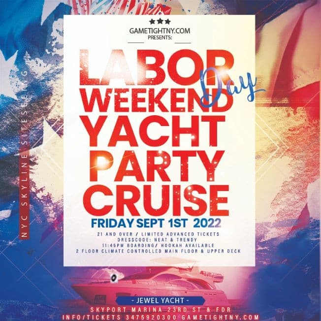 Event - Labor Day Weekend Dance under the Moonight NYC Jewel Yacht Party Cruise - New York, New York - September 1, 2023 | concert tickets