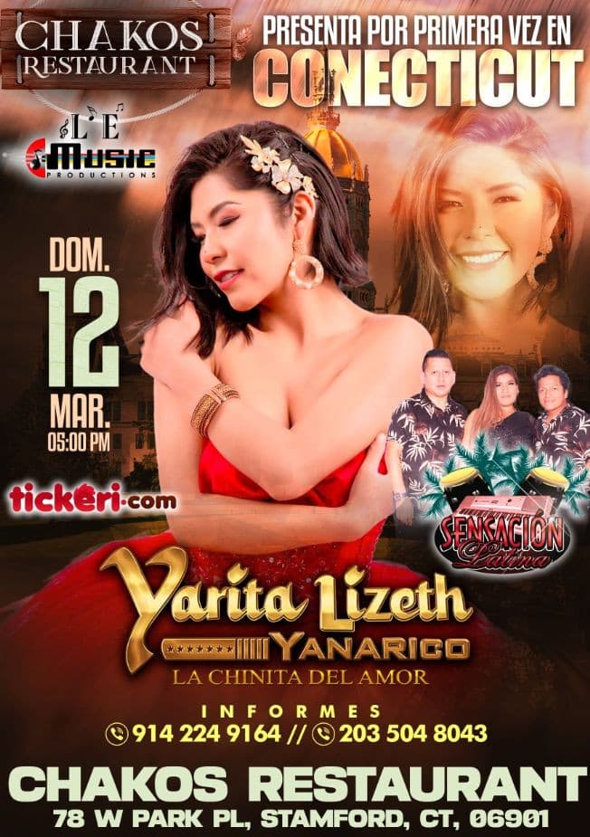 Event - YARITA LIZETH en STAMFORD,CONNECTICUT - Stamford, Connecticut - March 12, 2023 | concert tickets
