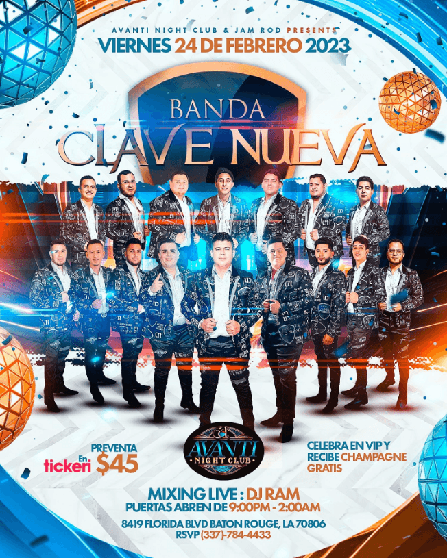 Event - BANDA CLAVE NUEVA EN VIVO ! BATON ROUGE LOUISIANA - Baton Rouge, Louisiana - February 24, 2023 | concert tickets