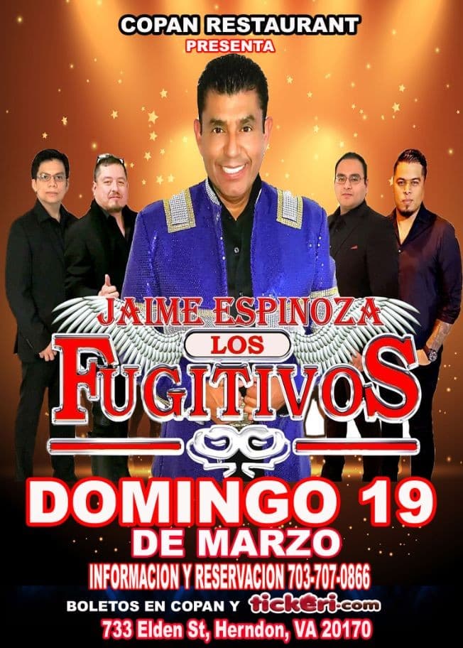 Event - LOS FUGITIVOS EN COPAN NIGHT CLUB - Herndon, Virginia - March 19, 2023 | concert tickets