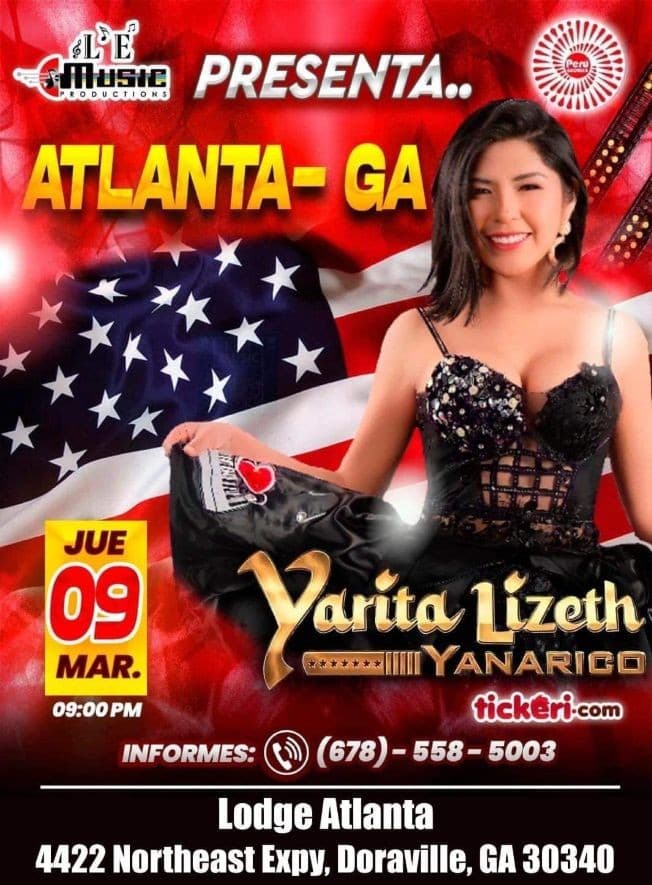 Event - YARITA LiZETH en ATLANTA-GA - Doraville, Georgia - March 9, 2023 | concert tickets