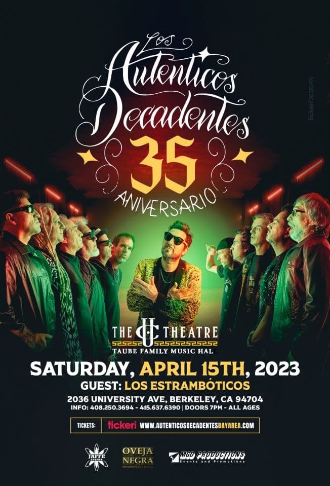 Event - Los Autenticos Decadentes en San Francisco - Berkeley - Berkeley, California - April 15, 2023 | concert tickets