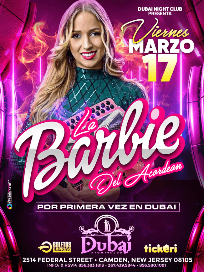 Event - LA BARBIE DEL ACORDEON EN VIVO ! CAMDEN NEW JERSEY - Camden, New Jersey - March 17, 2023 | concert tickets