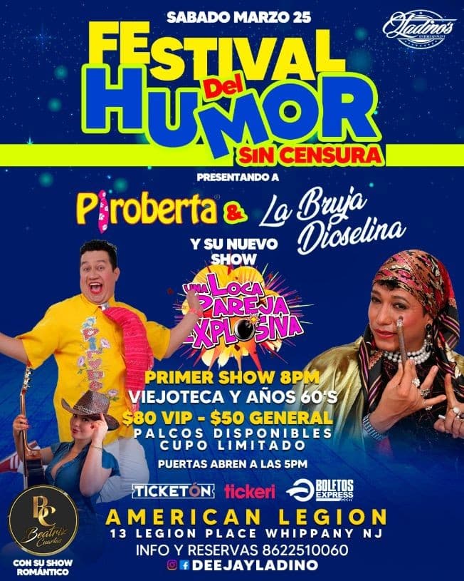 Event - FESTIVAL DEL HUMOR - Whippany, New Jersey - March 25, 2023 | concert tickets