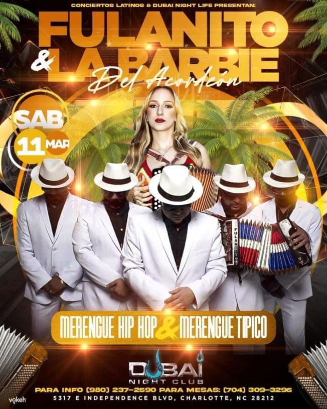 Event - Fulanito & La Barbie del Acordeon - Charlotte, NC - Charlotte, North Carolina - March 11, 2023 | concert tickets