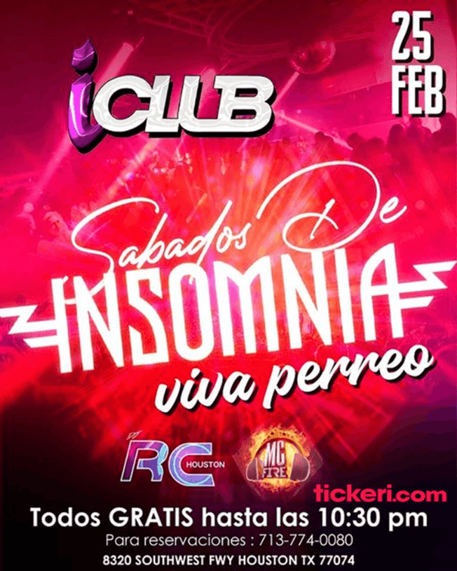 Event - SABADO DE INSOMNIA VIVA PERREO EN HOUSTON TEXAS - Houston, Texas - February 25, 2023 | concert tickets
