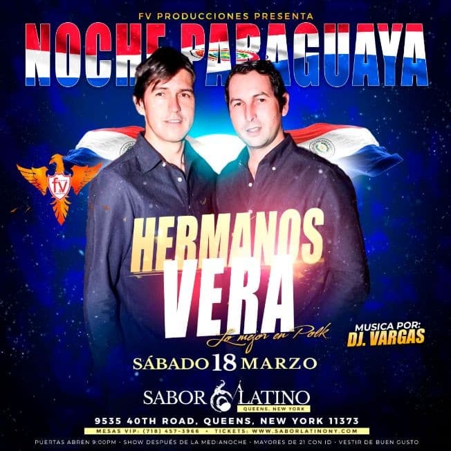 Event - HERMANOS VERA | NEW YORK - Queens, New York - March 18, 2023 | concert tickets