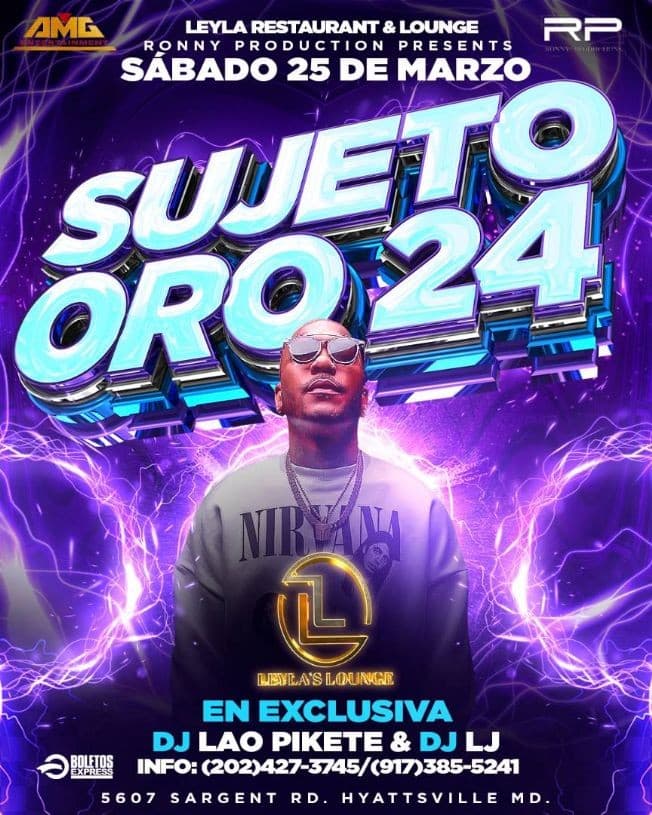Event - Sujeto oro 24k en exclusiva - Chillum, Maryland - March 25, 2023 | concert tickets