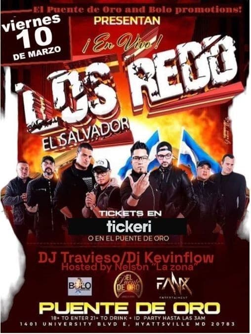 Event - LOS REDD EN VIVO! - Hyattsville, Maryland - March 10, 2023 | concert tickets