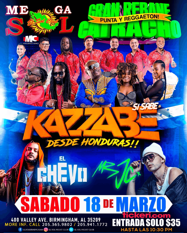 Event - KAZZABE SI SABE EN CONCIERTO ! BIRMINGHAM ALABAMA - Birmingham, Alabama - March 18, 2023 | concert tickets