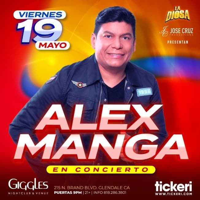 Event - ALEX MANGA EN LOS ANGELES - Glendale, California - May 19, 2023 | concert tickets