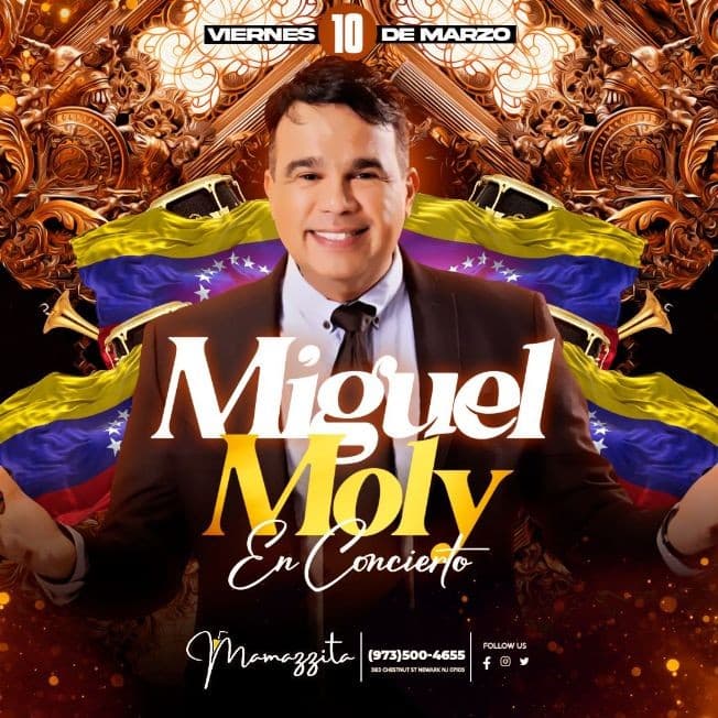 Event - Miguel Moly en New Jersey - Newark, New Jersey - March 10, 2023 | concert tickets